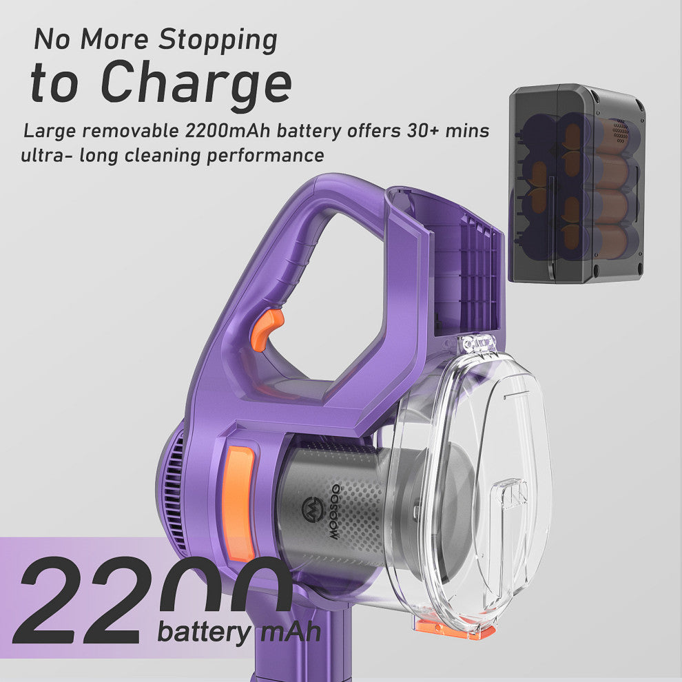 Moosoo Cordless Vacuum Lightweight 4-in-1 Stick Vacuum Cleaner X8