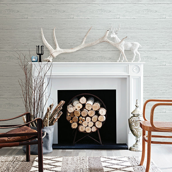 Wood Board Wallpaper, Aqua, Bolt