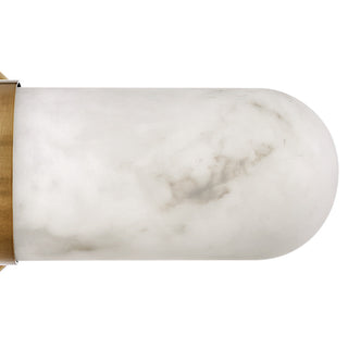 Hinkley Ibiza 16" Md LED Bath Vanity Light, Heritage Brass + Faux Alabaster