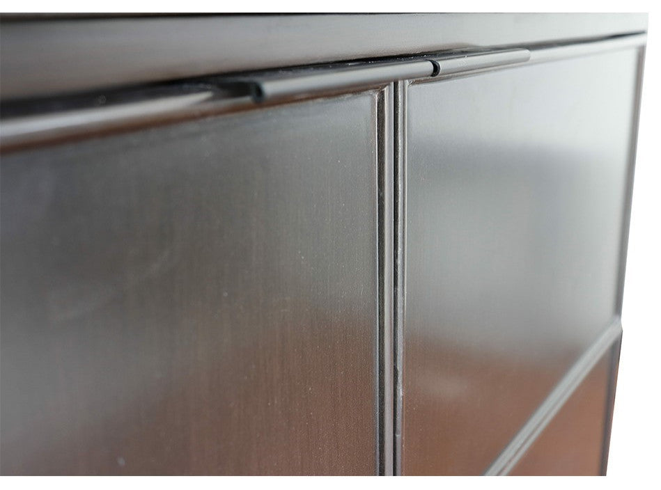 37" Single Wall Mount Vanity, Cappuccino Finish With Gray Granite Top