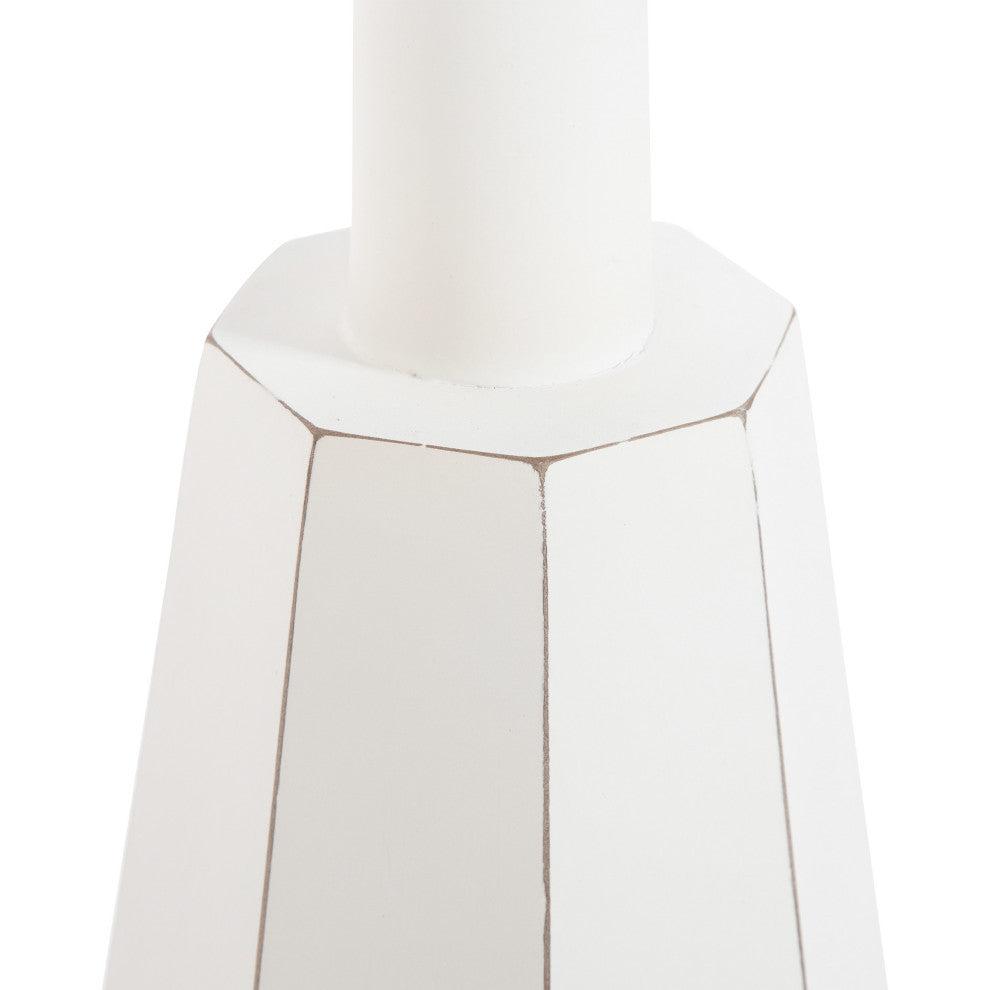 Octavia Accent Table, White, 11x11x24