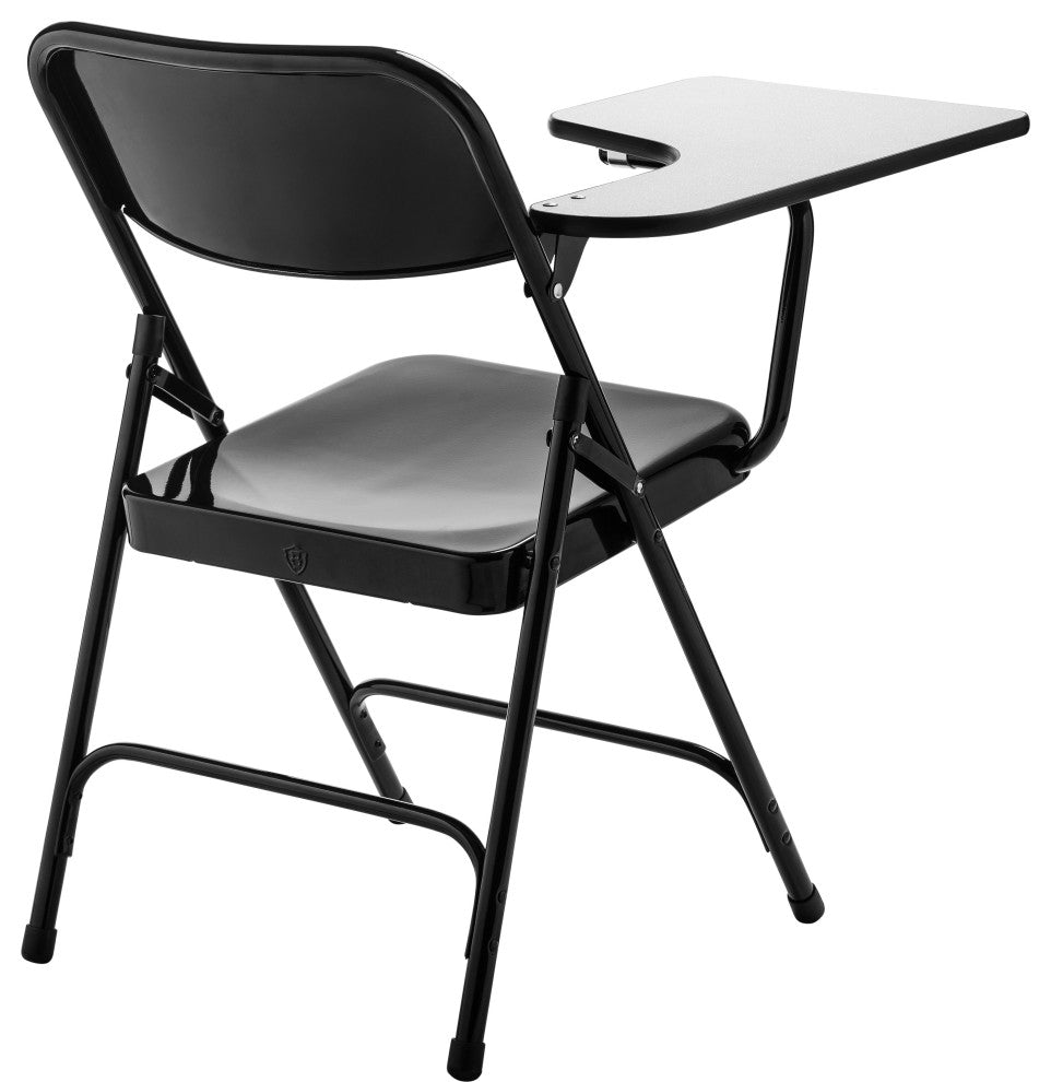 NPS 5200 Tablet Arm Folding Chair, Right Arm, Black, Set of 2