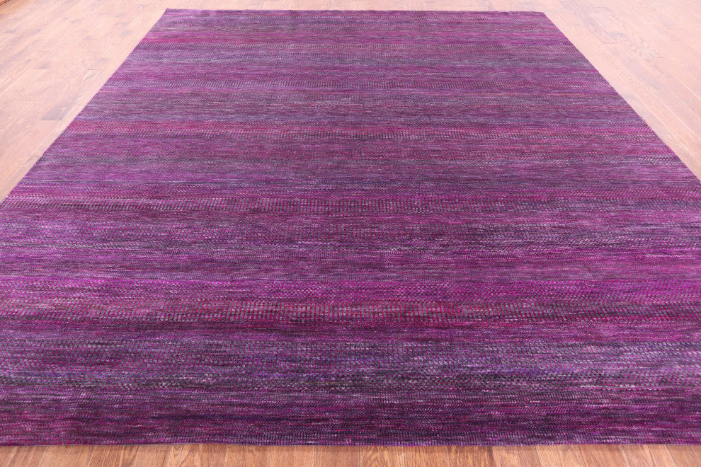 11' Square Wool and Silk Super Savannah Gabbeh Hand-Knotted Rug Q8988