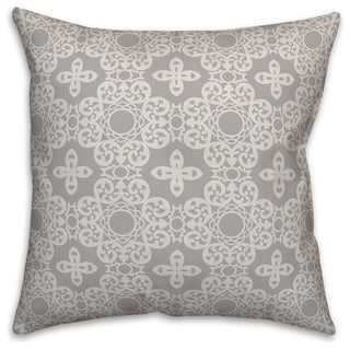 Gray Tile 18x18 Throw Pillow