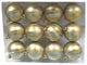 Gold Ball Ornament With Silver Spiral Design, 12-Pack