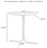 Griffith Outdoor Bistro Table White Satin