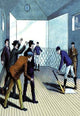 Indoor Batting Practice - Gallery Wrapped Canvas Art 28" x 42"