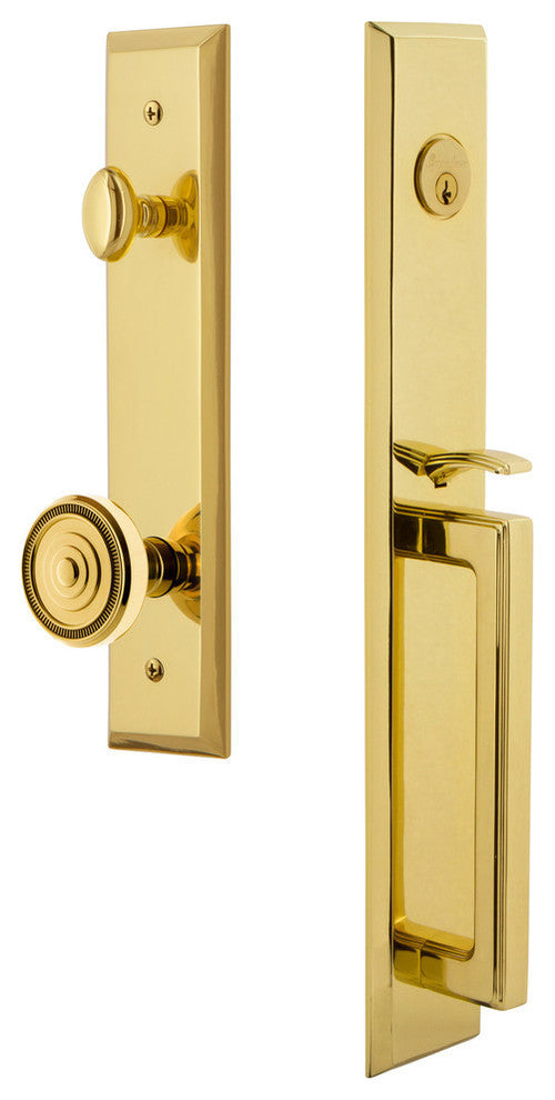 Fifth Avenue 1-Piece Dummy Handleset, D Grip and Soleil Knob, 849622
