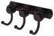 Mercury 3 Position Multi Hook with Dotted Accent, Antique Bronze