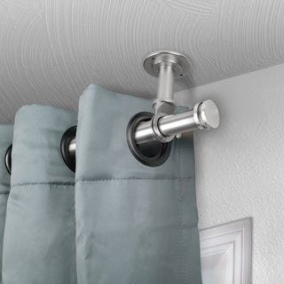 Cap Ceiling 1" Curtain Rod/Room Divider, Satin Nickel, 28-48"