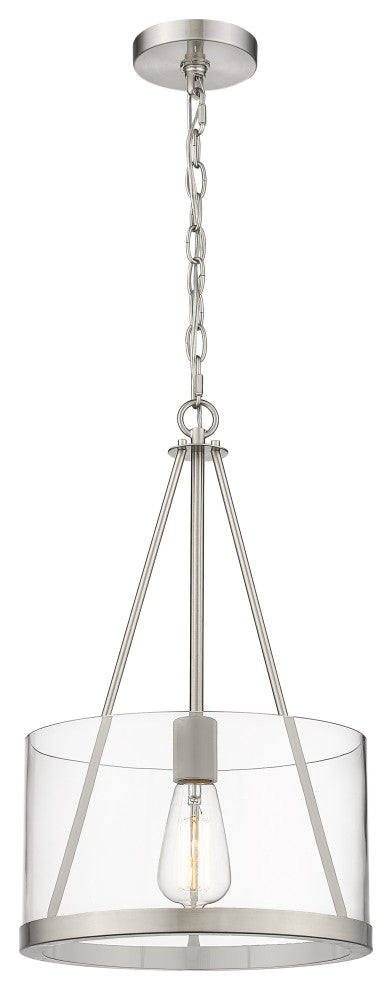 Innovations 383-1S-SN-G383A-12CL 1 Light Mini Pendant, Brushed Satin Nickel