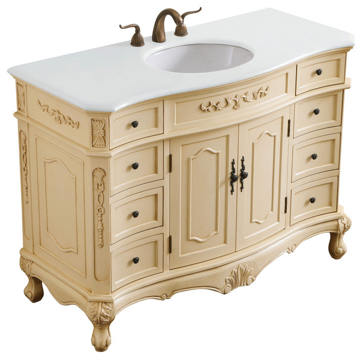 48" Single Bathroom Vanity, Vintage Mint