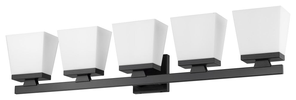 Zlite 1937-5V-MB 5-Light Vanity, Etched Opal