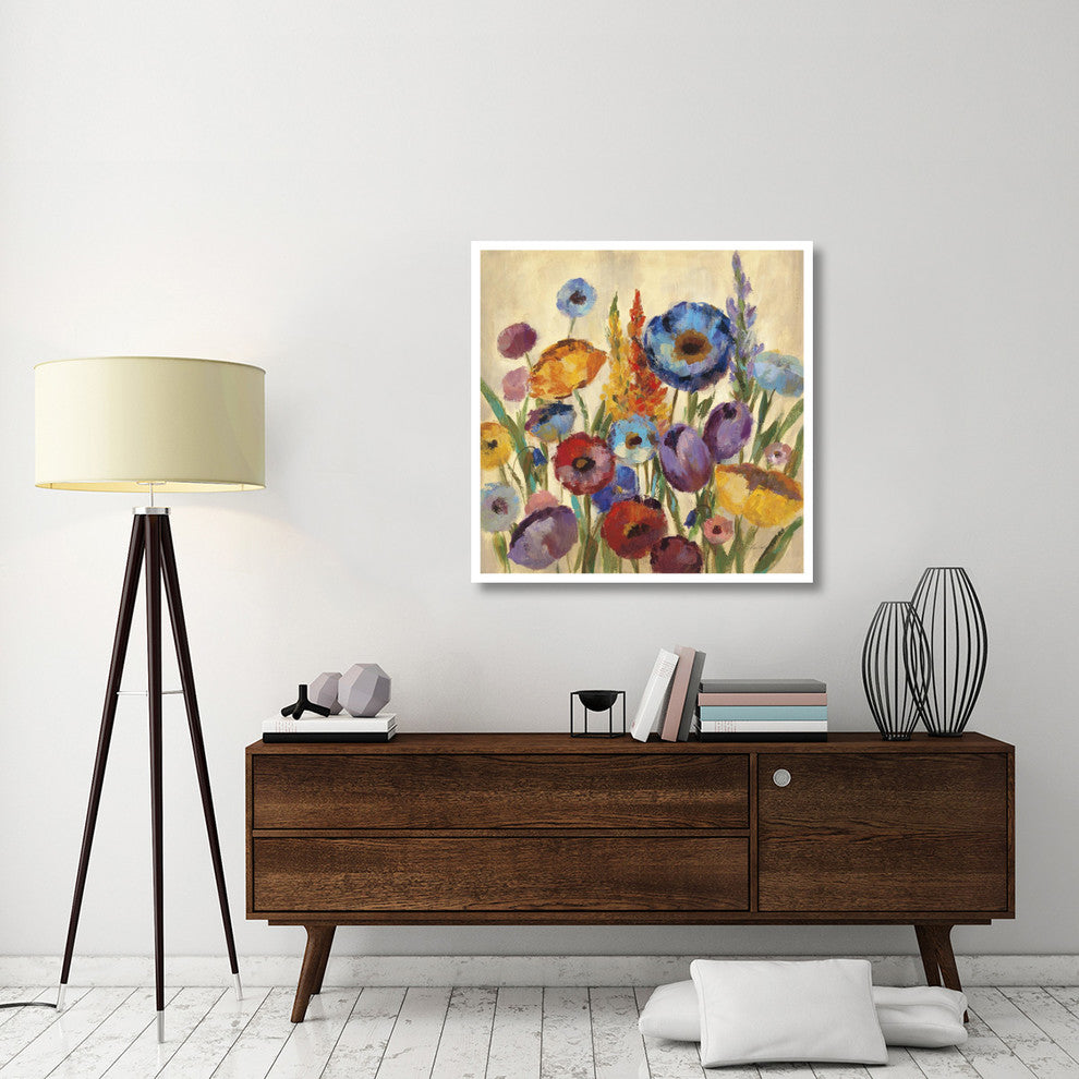 "Garden Hues II" Digital Paper Print by Silvia Vassileva, 38"x38"