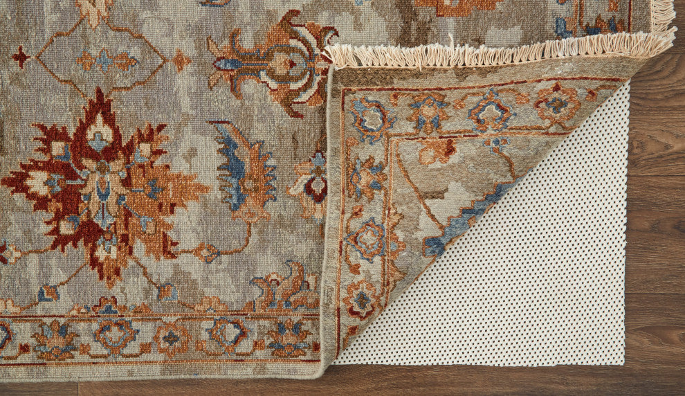 Pierson Transitional Floral & Botanical, Brown/Tan/Gray, 7'9"x9'9" Area Rug