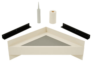 The Original™ Floating Corner Shower Bench Kit with Wedi Building Boards, 32