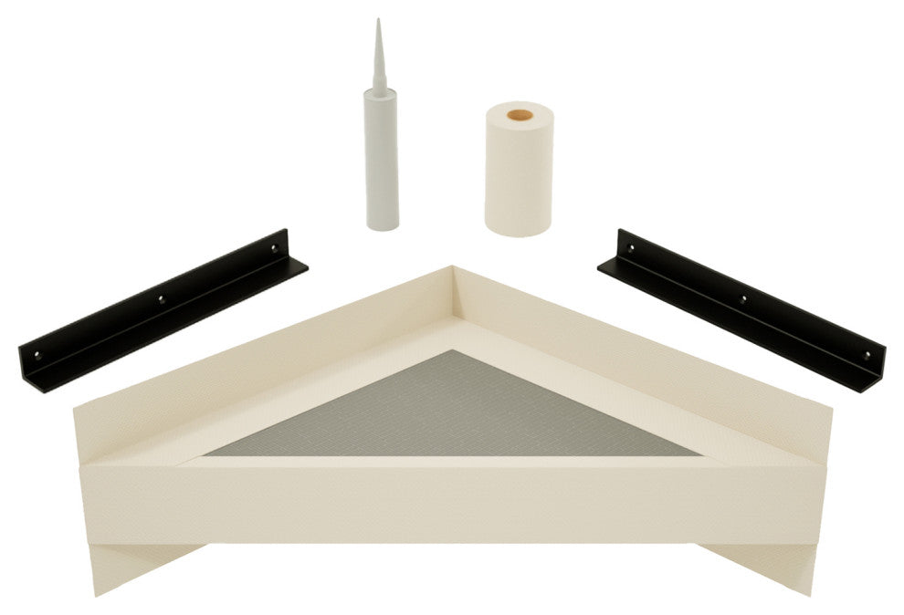 The Original™ Floating Corner Shower Bench Kit with Wedi Building Boards, 32