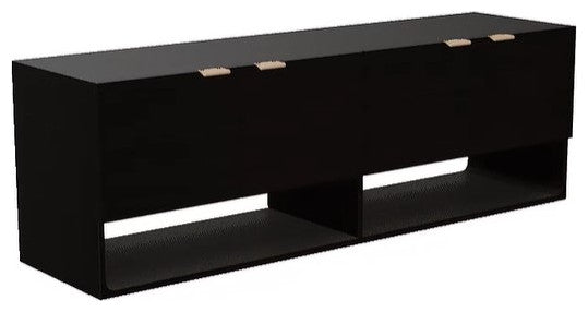 Cantor 67" Media Cabinet, Finish: Ebony, Natural