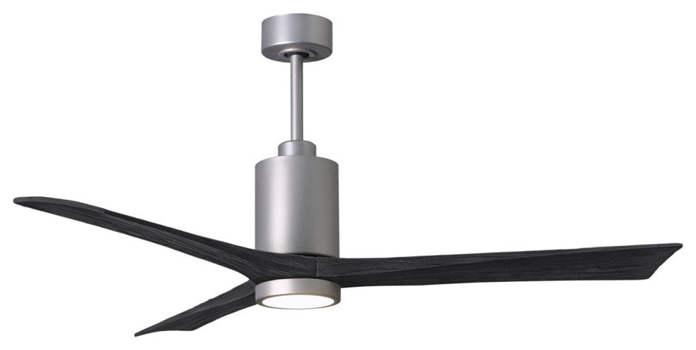 Matthews Fan, Patricia-3 Ceiling Fan, Brushed Nickel, 60", Matte Black