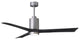 Matthews Fan, Patricia-3 Ceiling Fan, Brushed Nickel, 60", Matte Black