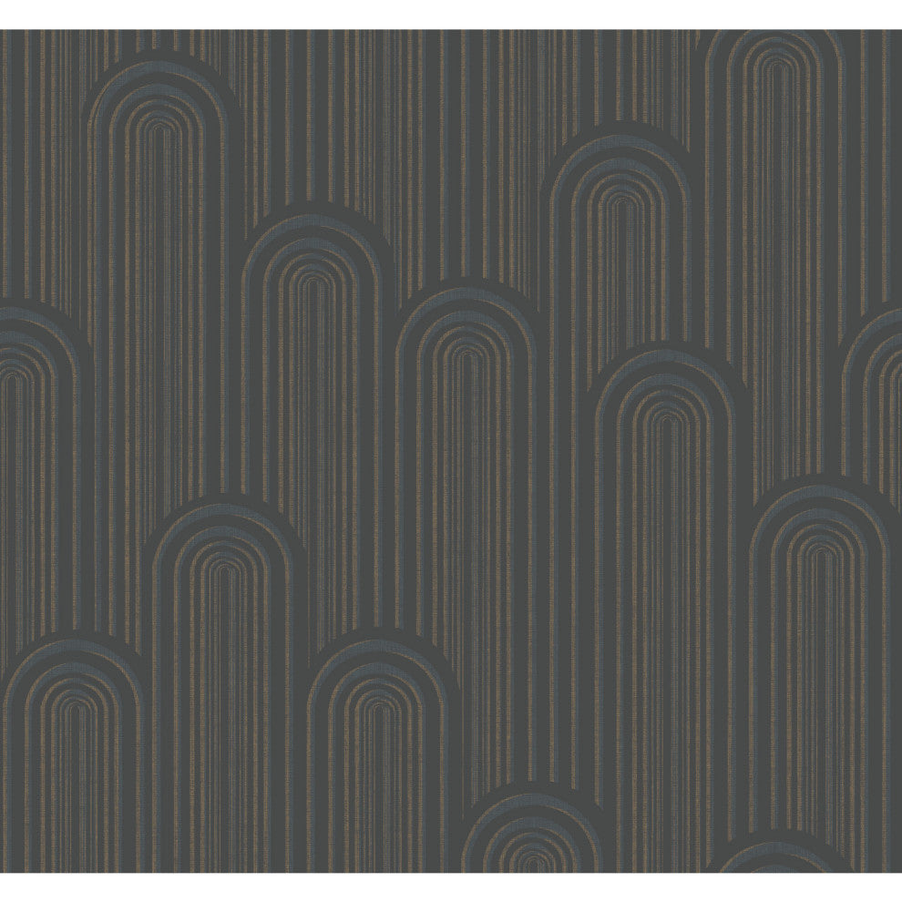 Black Metallic Speakeasy Wallpaper