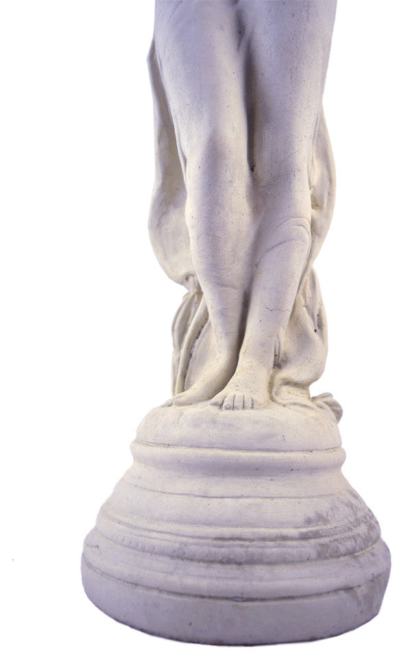 Vintage European-Style 'Gentle Grace' Girl Cast Stone Garden Statue