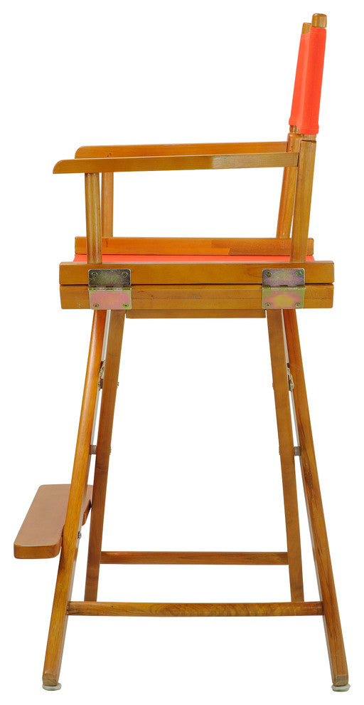 024" Director's Chair Honey Oak Frame-Orange Canvas