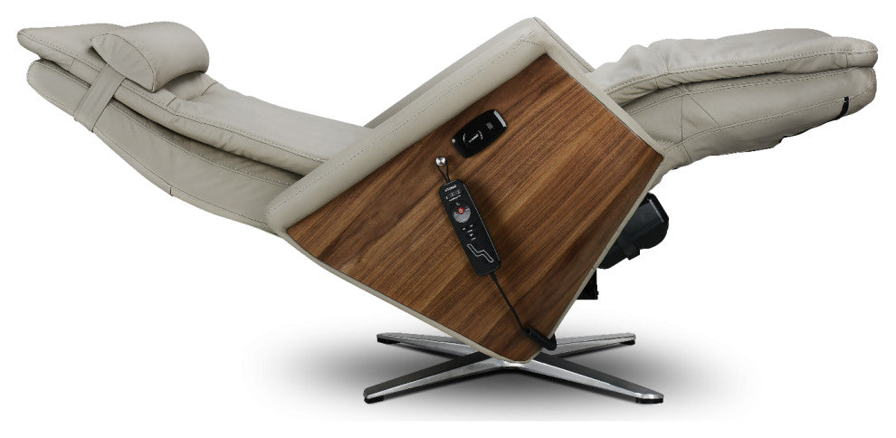 Svago Swivel Zero Gravity Recliner Chair, Taupe