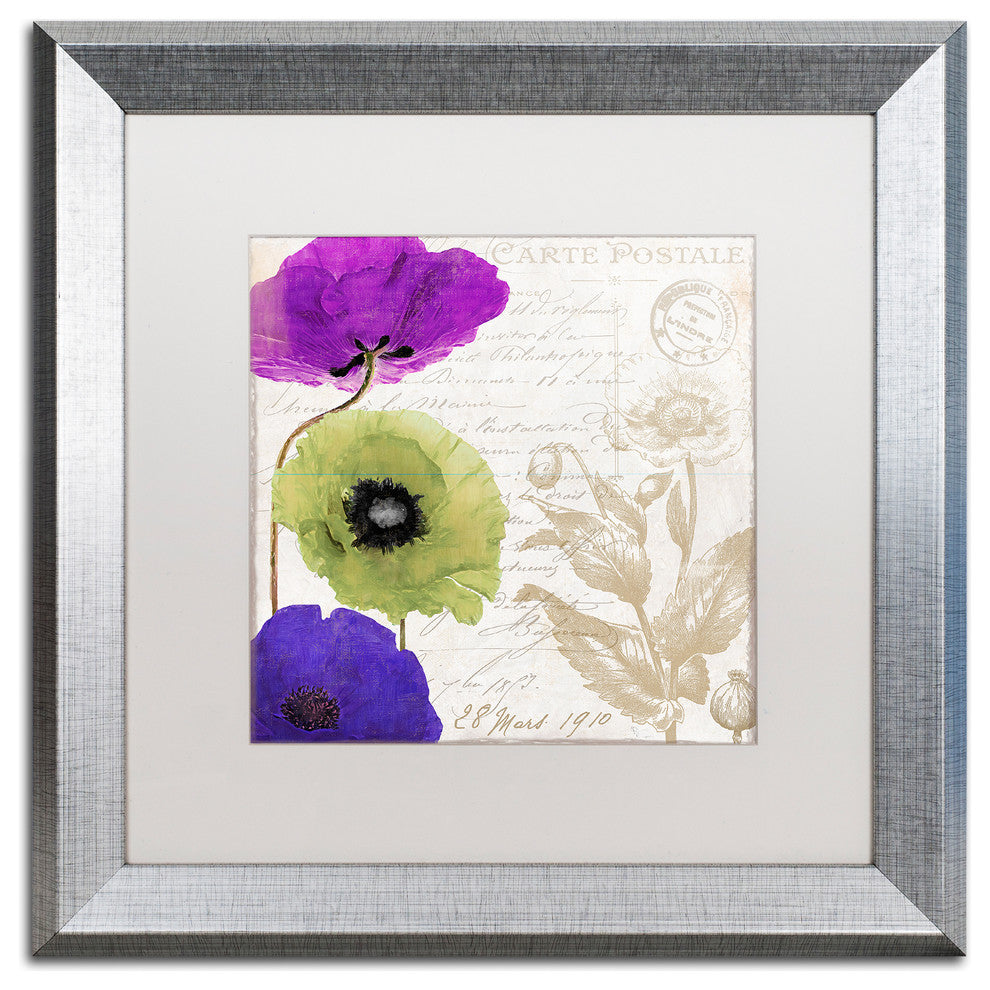 Color Bakery 'Love Notes II' Matted Framed Art, Silver Frame, White Mat, 16x16