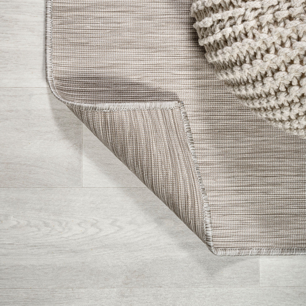 Ethan Modern Flatweave Solid, Light Gray, 9 X 12