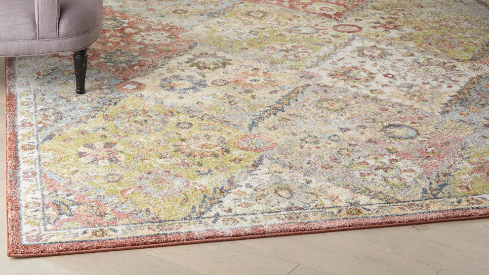 Nourison Juniper 9' x 12' Terracotta Multicolor Vintage Indoor Area Rug