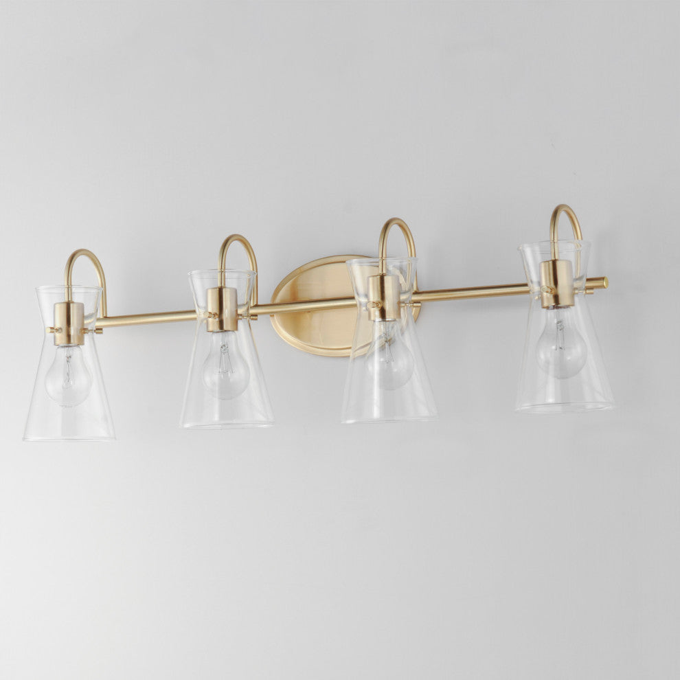 Maxim 12484 Ava 4 Light 31"W Vanity Light - Polished Chrome