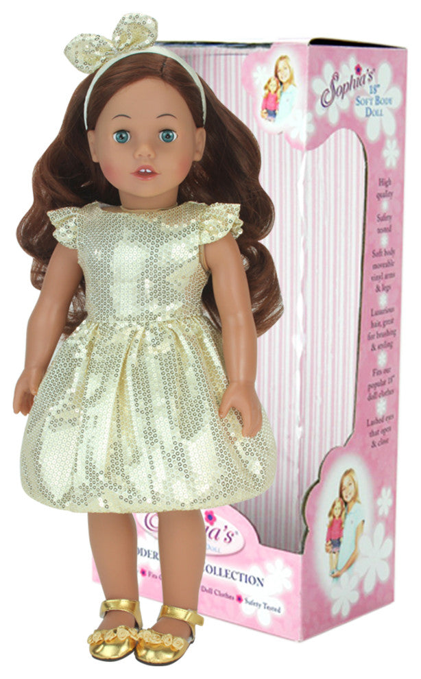 18'' Soft Bodied Doll "Carly" with Blue Eyes