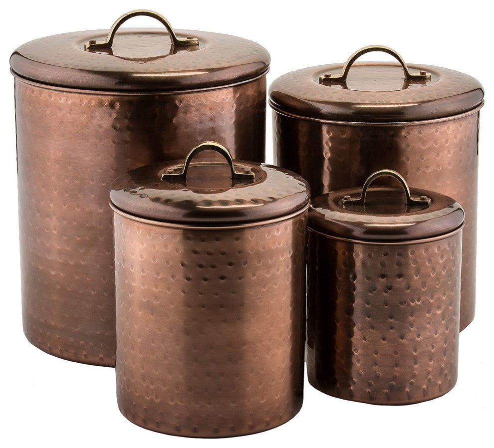 nu steel Hammered Antique Copper 1.5 QT Canister