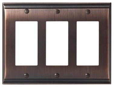 Amerock 3 Rocker Wall Plate, Oil-Rubbed Bronze
