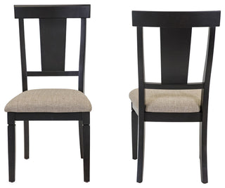 Traditional Wood Kitchen Extension Dining Table and 8-Chairs, Black