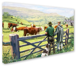 The Macneil Studio 'Hereford Cattle' Canvas Art, 22" x 32"