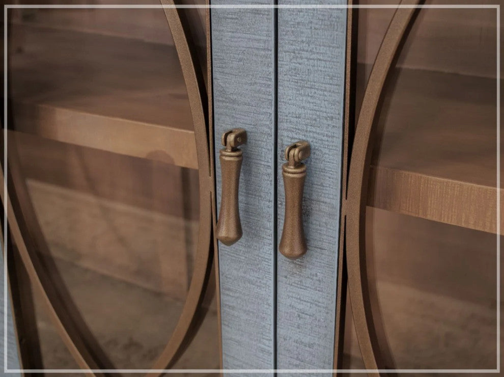 Nordic Rustic Modern Blue Console / Sideboard - 77"