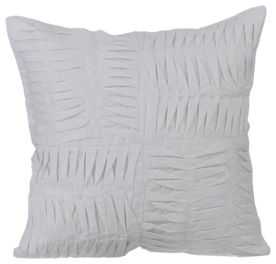 White Decorative Pillow Covers 18"x18" Cotton, Free Spirit