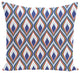 Candlelight Geometric Print Outdoor Pillow, Blue Suede, 18"x18"