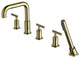 Luxury Deck Mounted Roman Bathtub Faucet With Hand Shower & 3 Lever Handles