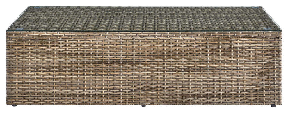 Convene Outdoor Patio Outdoor Patio 4-Piece Furniture Set, Cappuccino Gray