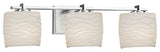Limoges Era 3-Light Bath Bar, Oval, Chrome, Waves, LED
