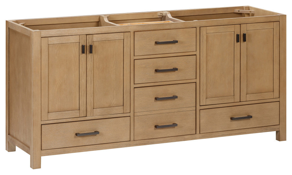 Avanity Modero 72" Vanity Only, Brushed Oak