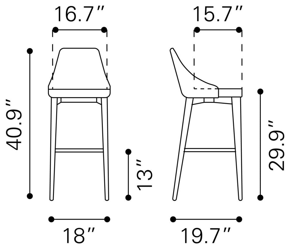 Bar Stool Chair Barstool, Fabric, Wood, Beige, Brown, Bar Kitchen Cafe Bistro