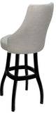 Swivel Wood Counter, Bar, Extra Tall Stool - Bellissima Plus, Williams Stone - Black, 34"