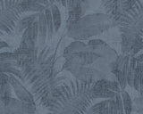 Botanical Jungle Textured Wallpaper Featuring Tropical Leaves, 373965