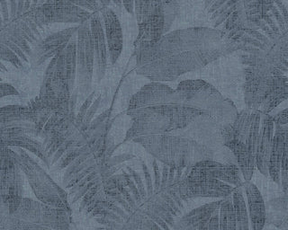 Botanical Jungle Textured Wallpaper Featuring Tropical Leaves, 373965
