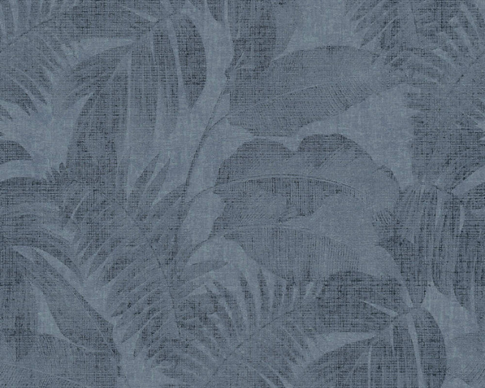 Botanical Jungle Textured Wallpaper Featuring Tropical Leaves, 373965