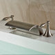 Athenian Double Handled Deck Mounted Brushed Nickel Bathtub Faucet